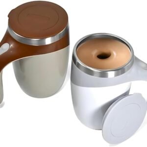 Self-Stirring Coffee Mug with Lid Rechargeable Helps keep drinks warm with lid Automatic Stirring Cup Mixer Travel Mugs to go for Mens Women Auto Self Mixing Coffee Cups Taza de Cafe
