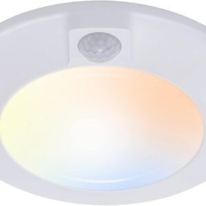 5 Color Motion Sensor Ceiling Light, 120V CRI90 10W,6.5 inch 2700K/3000K/3500K/4000K/5000K Selectable LED Flush Mount Fixture for Garage,Walk-in Closet,Attic,Pantry