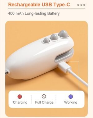 Mini Bag Sealer with Cutter and Magnet, USB-C Rechargeable Portable Heat Sealer for Plastic Chip Bags and Snacks