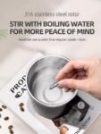 Self Stirring Mug,Self Stirring Coffee Mug,Suitable for Coffee, Milk, Cocoa and Other Beverages (Daik Black, 12 Ounces)
