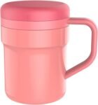 Coffee Mug 320 ML Mixing Cup Automatic Self Stirring Mug Stainless Steel Magnetic Heating Mug Coffee Milk Mixing Cup No Battery Required,Pink