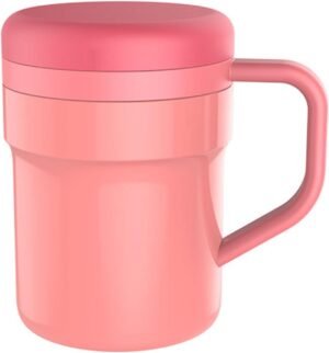 Coffee Mug 320 ML Mixing Cup Automatic Self Stirring Mug Stainless Steel Magnetic Heating Mug Coffee Milk Mixing Cup No Battery Required,Pink