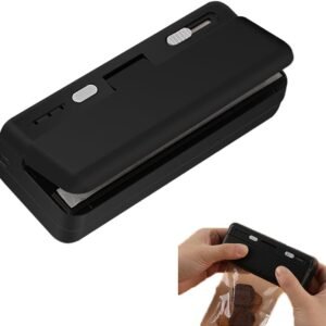Mini Bag Sealer, USB Charger Potato Chip Bags Heat Sealer Capper, Reseals Snack Plastic Bag Heat Seal and Cutter, Sealing Machine Vacuum Impulse For Cereal Bags, Chip Bag Crimper
