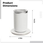 Automatic Stirring Coffee Mug With Heating Base, Strong Attachment Force, Anti-Dust Cover, Low Noise, 10.14 Oz, 131°F Constant Temp For Coffee, Milk, Oatmeal