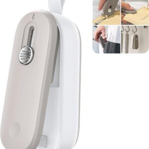 2 in 1 Mini Bag Sealer Heat Seal and Cutter With Lanyard - Portable Handheld Chip Heat Sealer for Snacks, Candies, Plastic Food Storage (Batteries Included)