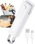 4 in 1 Mini Bag Sealer, Bag Sealer Heat Seal with Cutter, USB C Rechargeable Chip Bag Sealer Heat Seal, Portable Bag Resealer for Plastic Bags Snacks & Food Storage, Pure White