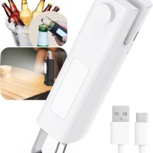 4 in 1 Mini Bag Sealer, Bag Sealer Heat Seal with Cutter, USB C Rechargeable Chip Bag Sealer Heat Seal, Portable Bag Resealer for Plastic Bags Snacks & Food Storage, Pure White