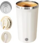 13.5 OZ Self Stirring Coffee Mug Automatic Mixing Cup Magnetic Stirring Coffee Mug (White)