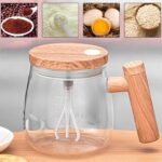 Self Stirring Mug,14oz Electric Self Stirring Coffee Mug with Lid, Automatic Mixing Cup with Detachable Stirring Rod for Coffee, Milk,Kale,Matcha, Transparent