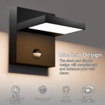Motion Sensor Outdoor Light, 650 LM LED Security Lights Outside Waterproof with 270° Adjustable Head, IP65 Wall Lighting for Porch, Garage, Patio, Yard, Fence