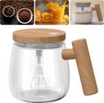Self Stirring Mug, Electric Mixing Cup Lightweight Self Stirring Coffee Mug Electric High Speed Mixing Cup For Stir Mixed Drink Office Milk Protein for Office Home 400ml (Clear)