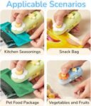 Mini Magnetic Bag Sealer, Rechargeable Food Saver Heat Sealer with Built-in Cutter, Cute Cartoon Design, Easy Seal/Open, for Snack Bags, Candy Bags(Pink)