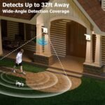 Motion Sensor Porch Light Outdoor Wall Mount Light Fixture White LED Wall Sconce IP54 Waterproof for Garage Front Door Patio House,3000K 18W 1800lm