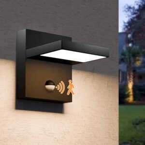 Motion Sensor Outdoor Light, 650 LM LED Security Lights Outside Waterproof with 270° Adjustable Head, IP65 Wall Lighting for Porch, Garage, Patio, Yard, Fence